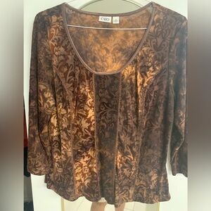 CATO Bronze Brown XL Stretchy Top
